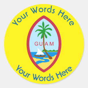 Sticker personnalisé Guam Coat d'armoiries