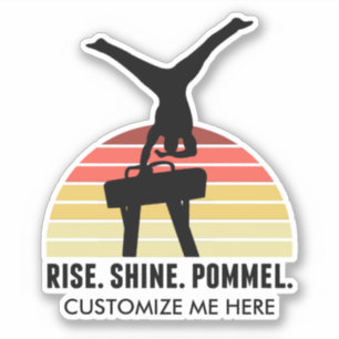 Sticker Personnalisé Hommes Gymnastique Manger Sleep Pomme