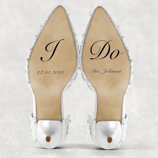 Sticker Personnalisé I Do Bride Mariage Chaussures Decal (Personalized I Do Bride Wedding Shoes Decal
)
