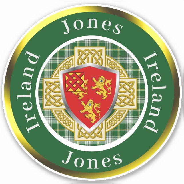 Sticker Personnalisé Jones Shield & Celtic Cross (Devant)