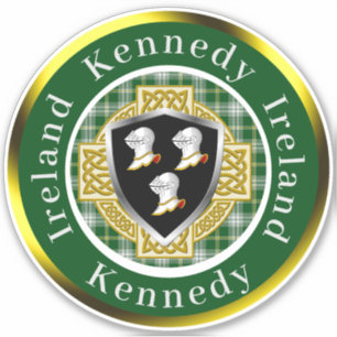 Sticker Personnalisé Kennedy Shield & Celtic Cross