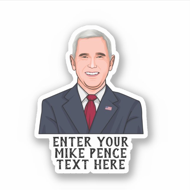 STICKER PERSONNALISÉ MIKE PENCE (Devant)
