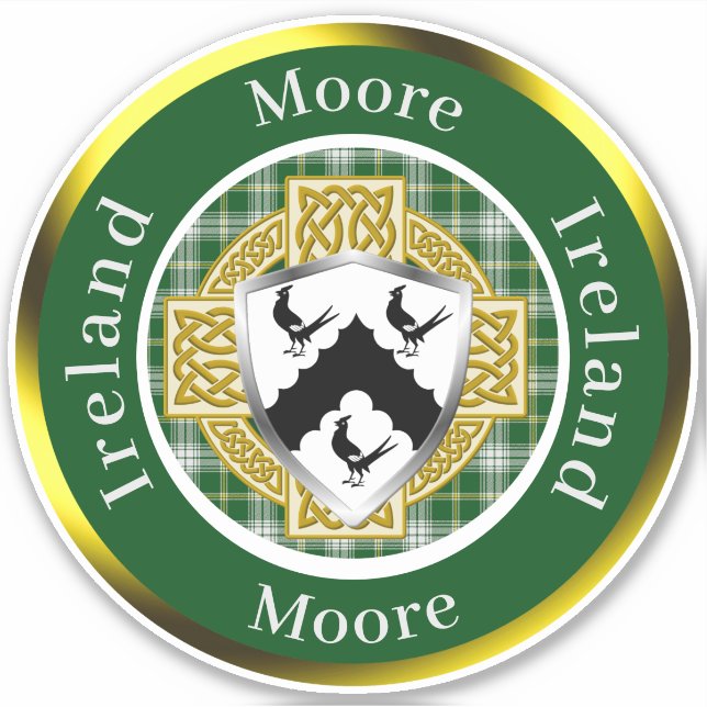 Sticker Personnalisé Moore Shield & Celtic Cross (Devant)