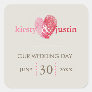 STICKER PERSONNALISÉ SCEAL mignon coeur d'empreint