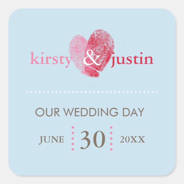 STICKER PERSONNALISÉ SCEAL mignon coeur d'empreint (Devant)