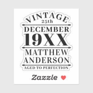 Sticker Personnalisé Vintage à la perfection