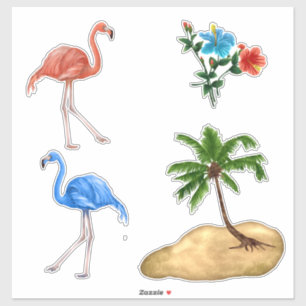 Sticker Personnalisé Vinyle Flamant rose