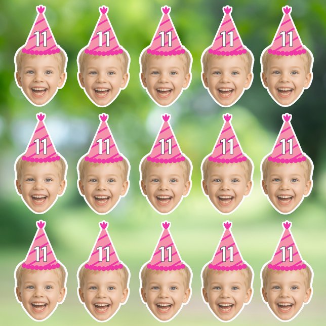 Sticker Personnalisé Visage Anniversaire Faveurs Bachelor  (Créateur téléchargé)