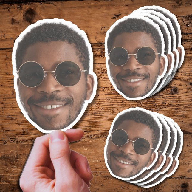 Sticker Personnalisé Visage Personnalisé Fête d'anniversai (Créateur téléchargé)