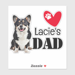 Sticker personnalisé Welsh Corgi Dad