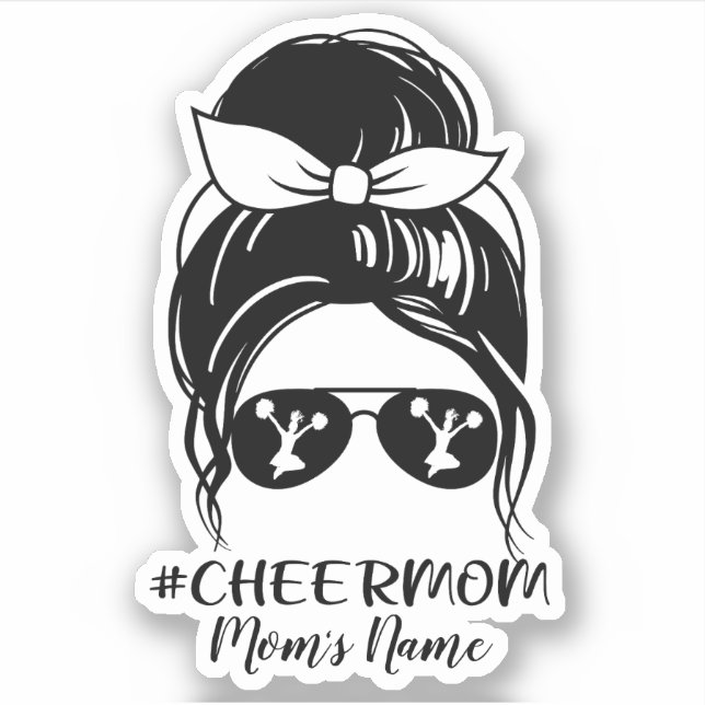 Sticker Personnalisée Cheer Mom (Devant)