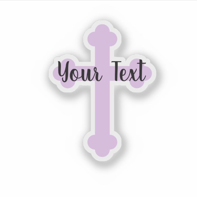 Sticker Personnaliser avec votre croix de texte (Devant)