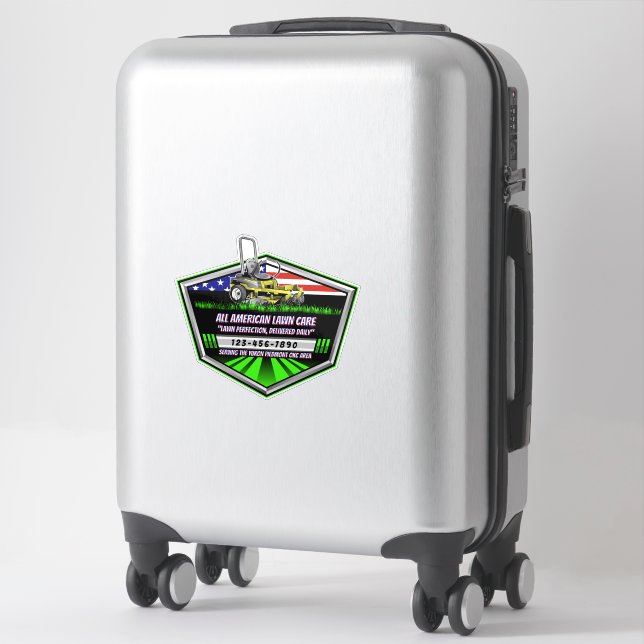 Sticker Personnaliser Drapeau USA Service de soins de pelo (Sur valise)