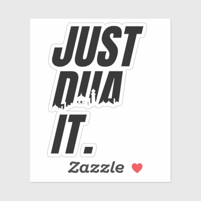 Sticker Personnaliser : Juste Dua Ça Prière Islamique Priè (Feuille)
