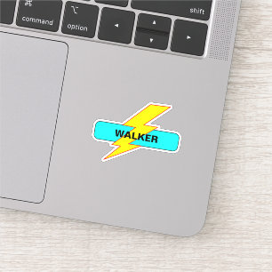 Sticker Personnalisez Votre Nom d'École - Éclair Motivatio