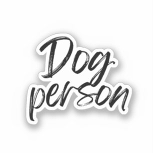 Sticker Personne de chien