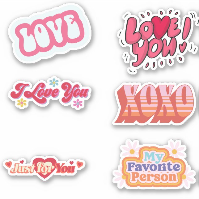 Sticker Personnellement heureux, Saint Valentin, je t'aime (Devant)