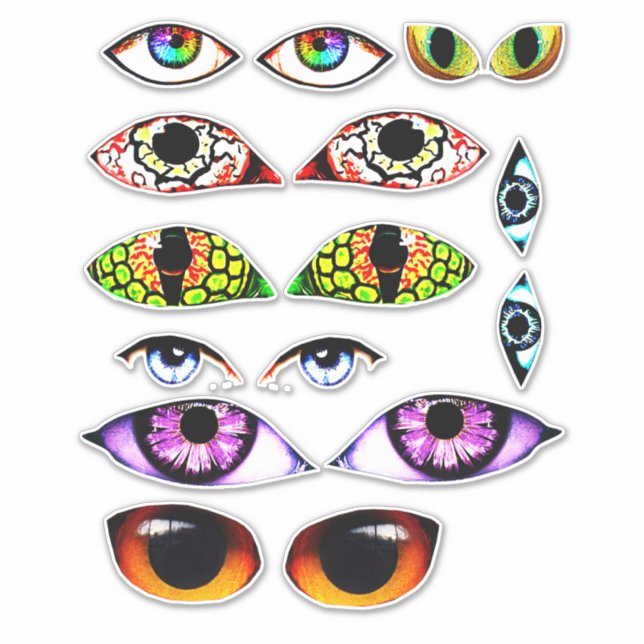 Sticker Personnes déplaisantes Oeil créateur animal (Devant)