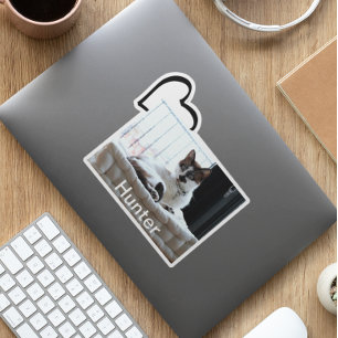 Sticker Pet Chien Chat Coeur Personnalisé Modèle photo