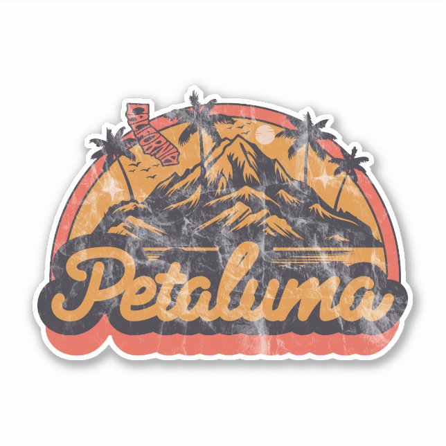 Sticker Petaluma, Californie (Devant)