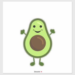 Sticker Petit avocat mignon