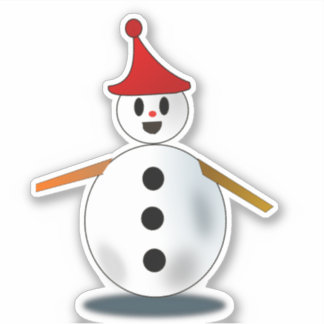 Sticker Petit bonhomme de neige