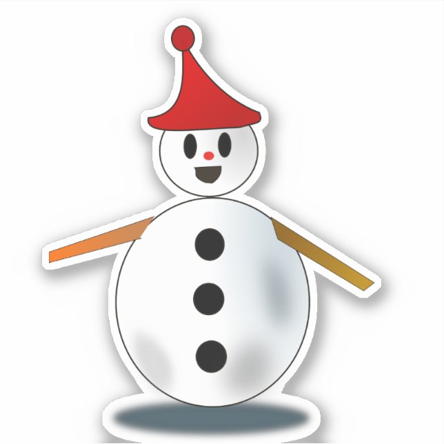 Sticker Petit bonhomme de neige (Devant)