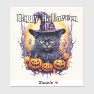 Sticker Petit Chat Sorcier Joy Halloween
