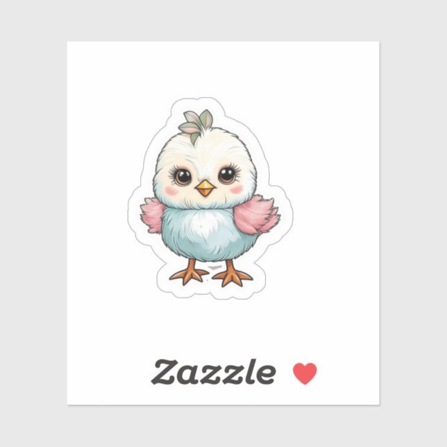 Sticker Petit Chick (Feuille)