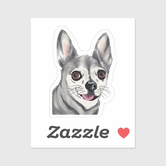 Sticker Petit Chien, Grande Attitude (Feuille)