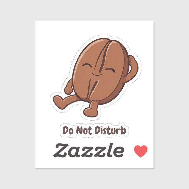 Sticker Petit Kaka – Alimenté par le café (Feuille)