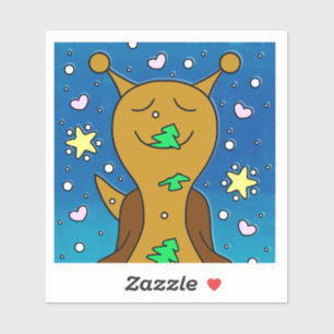 Sticker Petit Snail Avec Cookie De Noël Vinyle