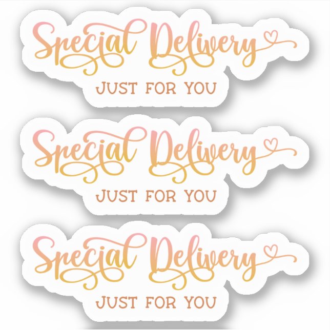 Sticker Petite entreprise Merci rose (Devant)