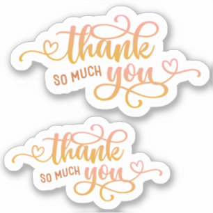 Sticker Petite Entreprise Merci Rose Mignon
