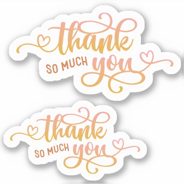 Sticker Petite Entreprise Merci Rose Mignon (Devant)