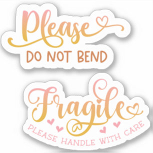 Sticker Petite Entreprise Rose Mignon Fragile Expédition