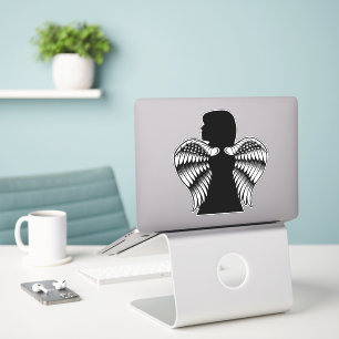 Sticker Petite fille Angel Enfant Silhouette art minimal