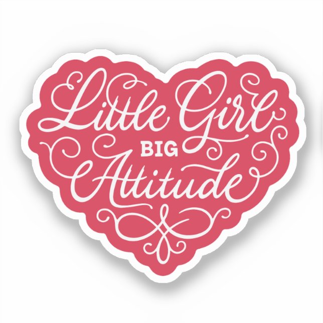 Sticker Petite fille Grande attitude (Recto)