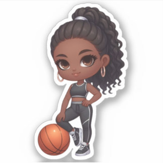 Sticker petite fille noire