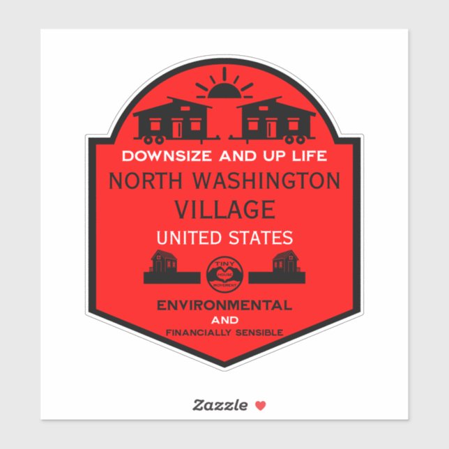 Sticker Petite Maison Communautés éditable (Feuille)