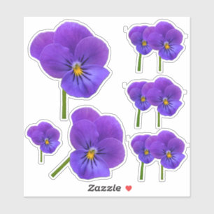 Sticker Petite Pansies pourpres
