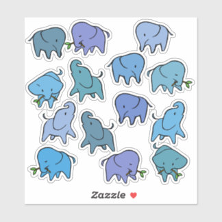 Sticker Petits éléphants