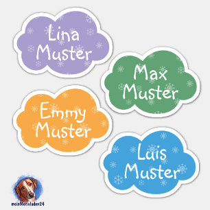 Sticker Petits nuages d'étoiles de neige   Forme