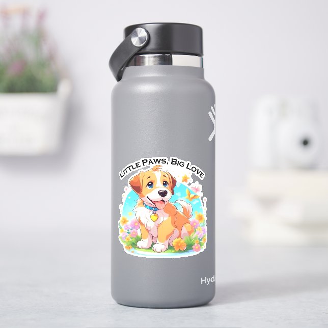 Sticker Petits Poches De Chiot Mignonne Grand Amour (HydroFlask)