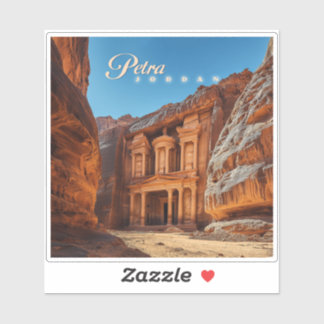Sticker Petra, Jordanie : Iconic Red Rock Temple