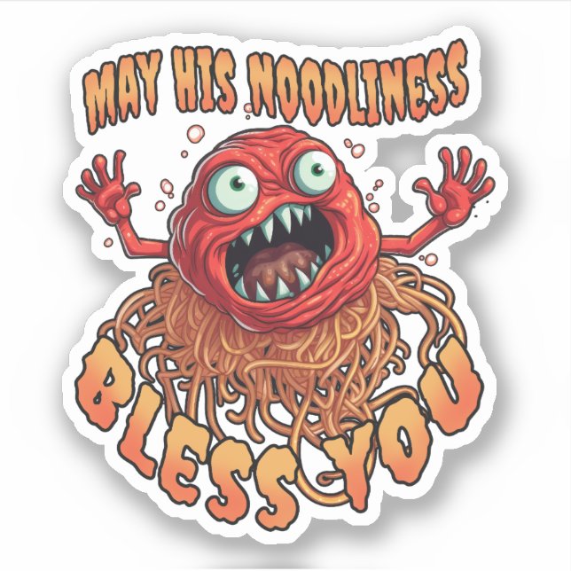 STICKER PEUT SA NOODLINESS VOUS BÉNÉFICIER SPAGHETTI & MEA (Devant)