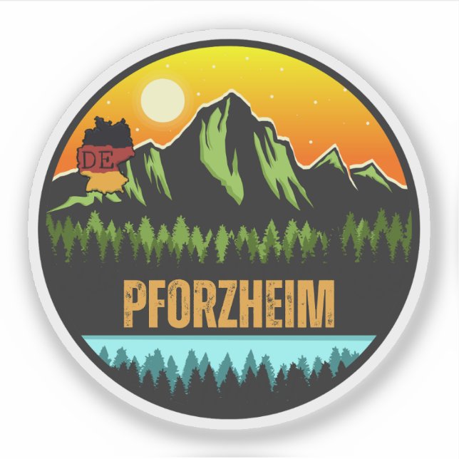 Sticker Pforzheim, Bade-Wurtemberg Allemagne (Devant)