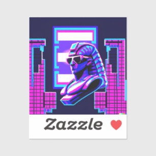Sticker Pharaon Synthwave