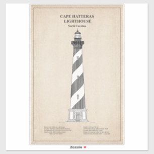 Sticker Phare de Cape Hatteras - Caroline du Nord - SBD