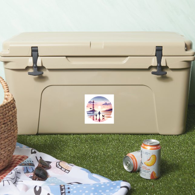 Sticker Phare Sunset Walk Côté littoral (Glacière)